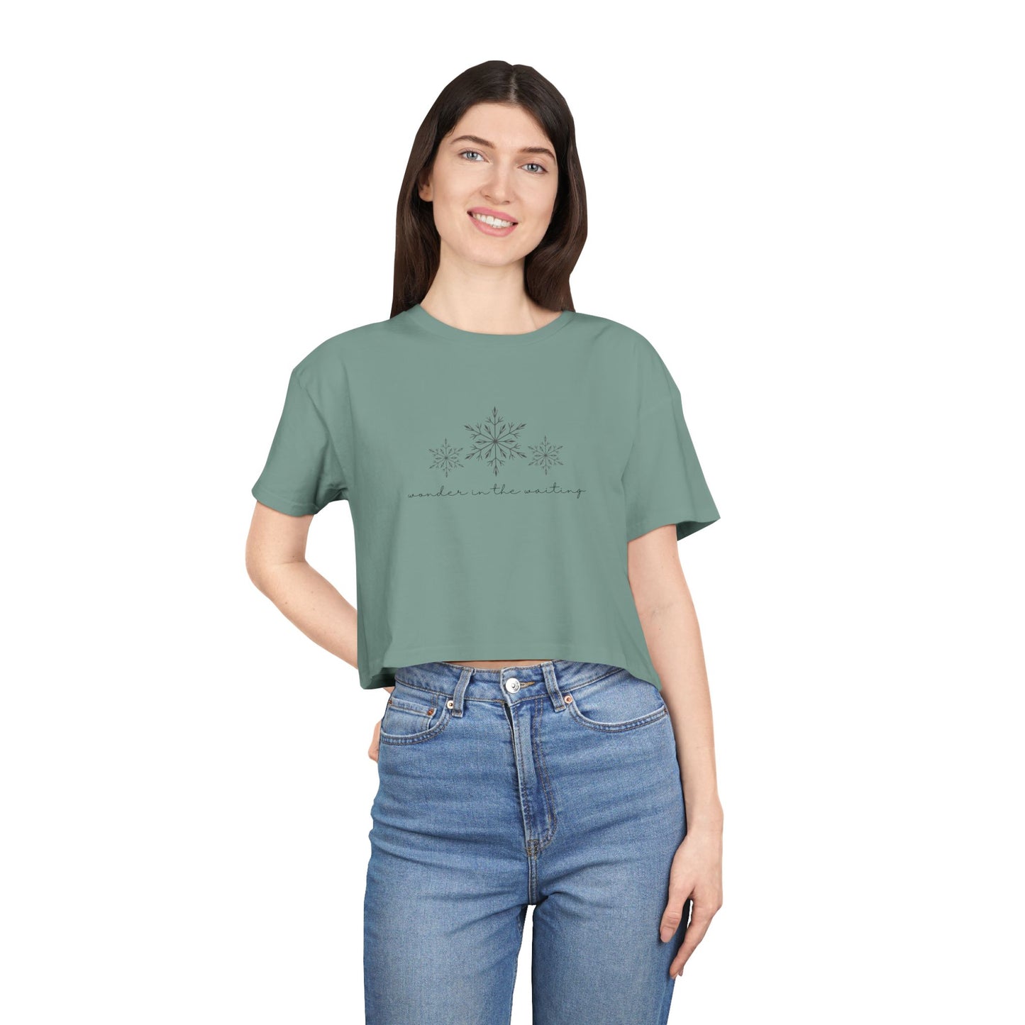 Wonder in the Waiting Women's Crop Tee