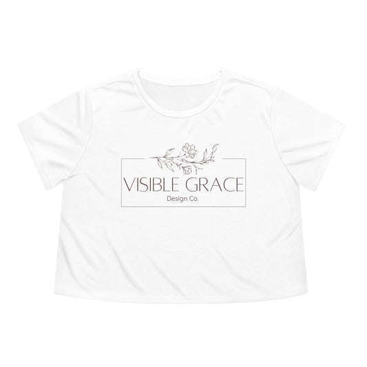 Women's Flowy Cropped Logo Tee