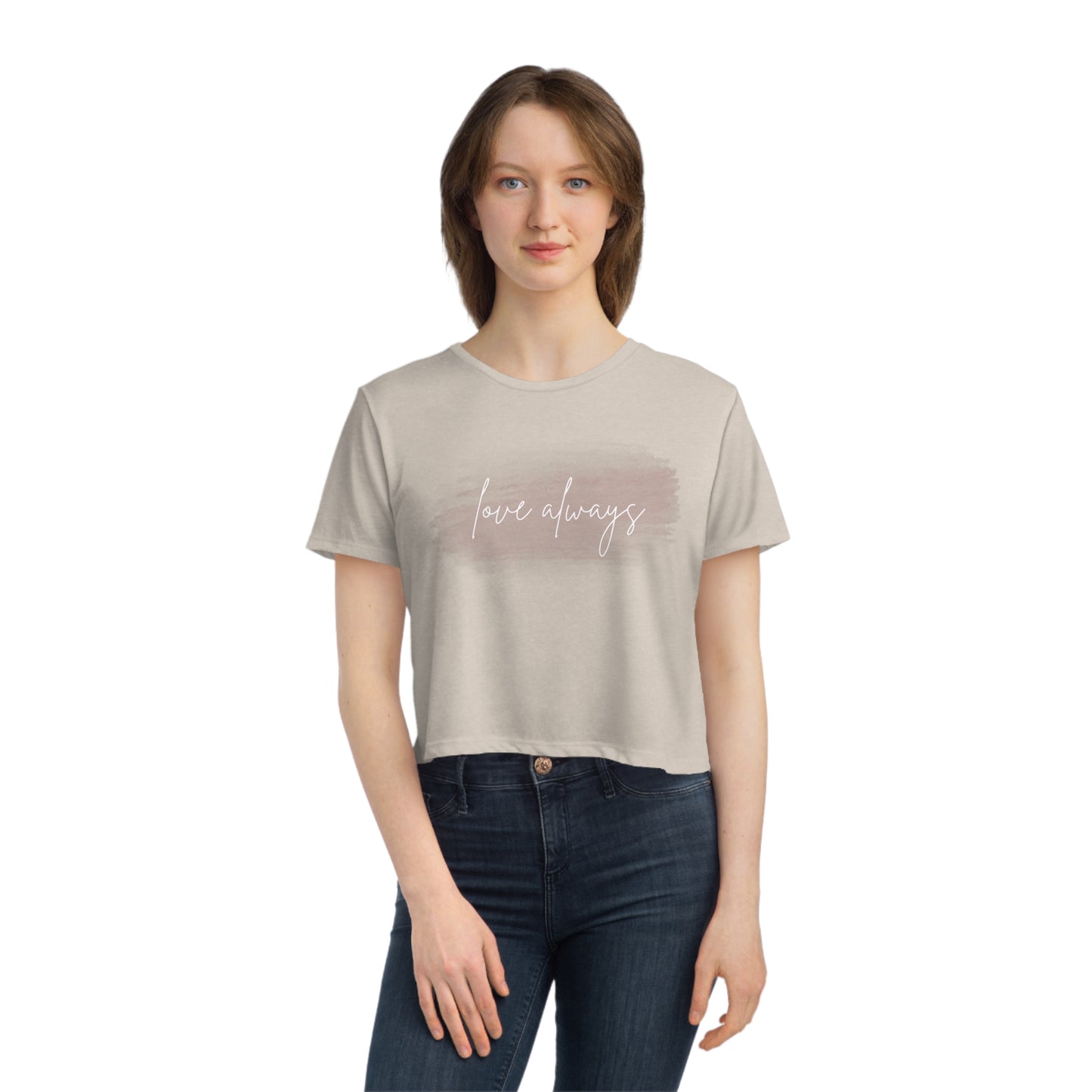 Love Always Women's Flowy Cropped Tee