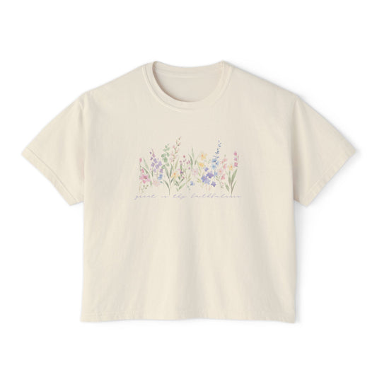 Great Is Thy Faithfulness Floral Boxy Tee