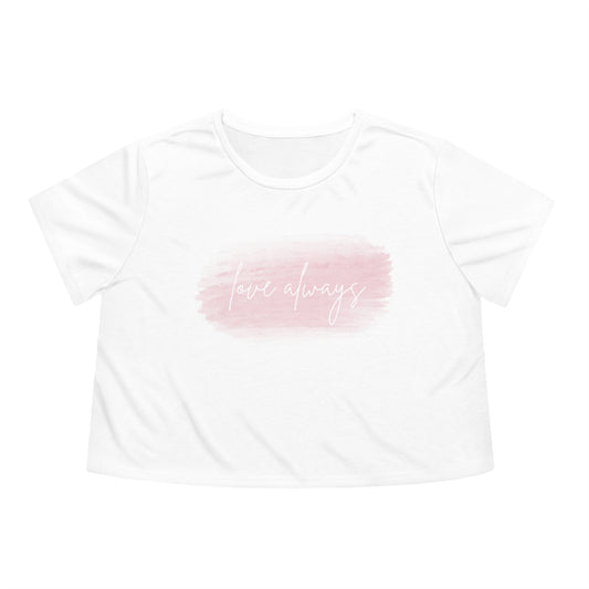 Love Always Women's Flowy Cropped Tee